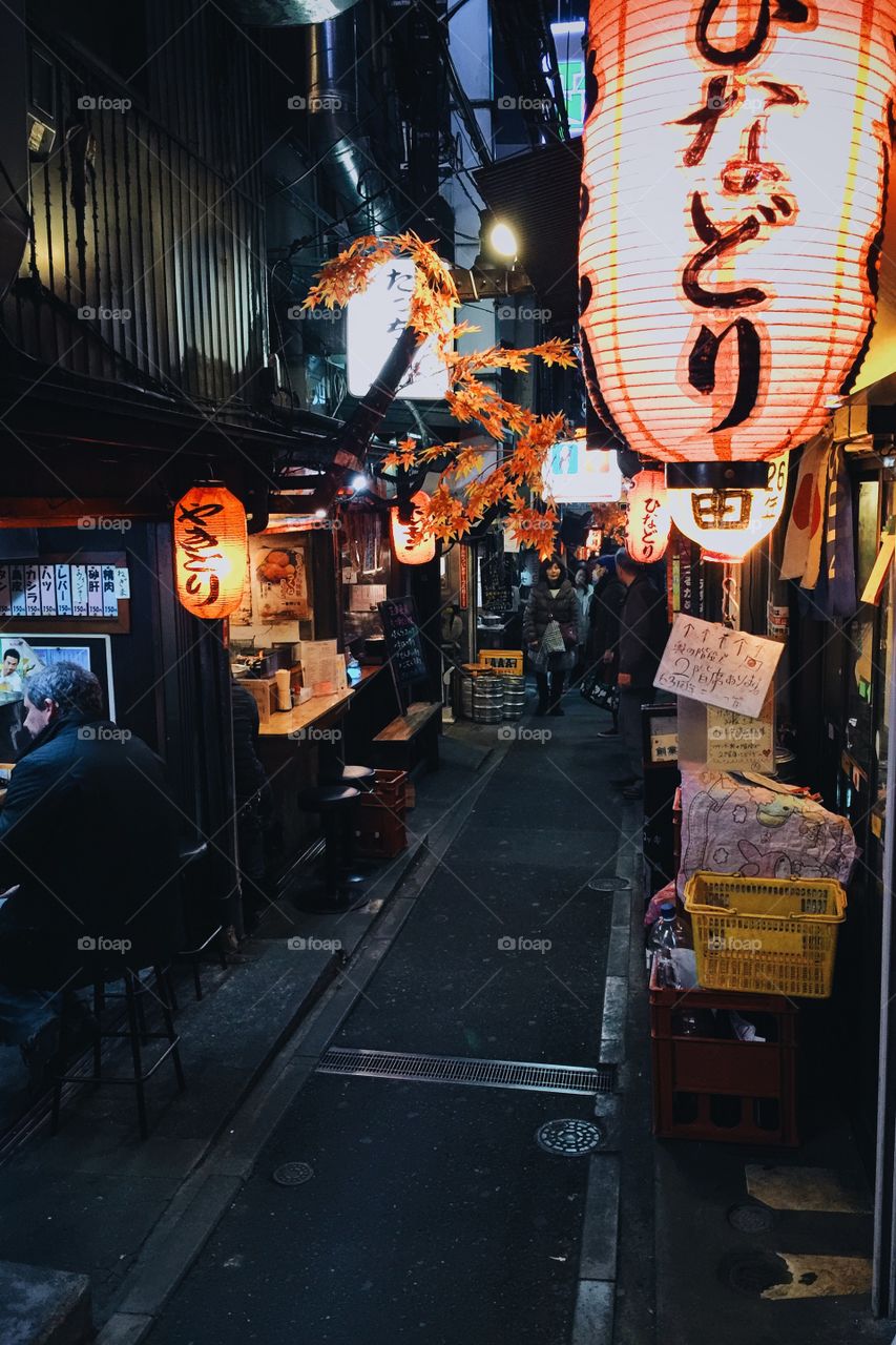 A market alley in japan