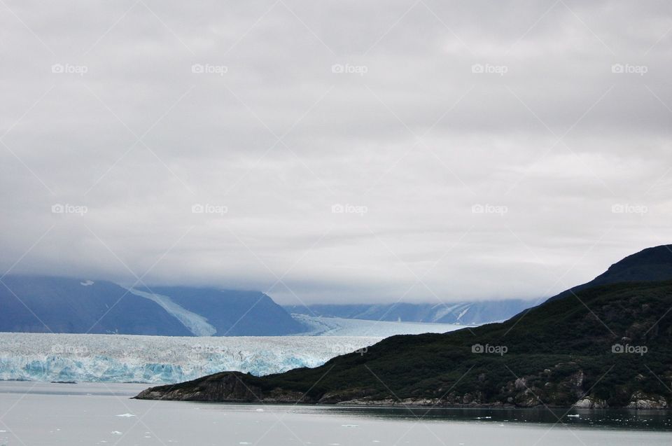 Morning fog at the glaciers