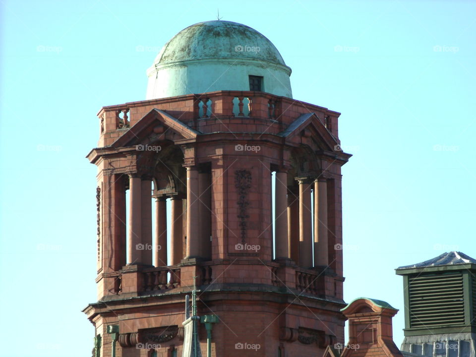 Top of palace hotel on Oxford Road Manchester