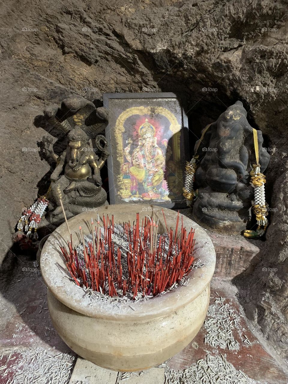Elephant god （Ganesh) in Guan Yin Temple