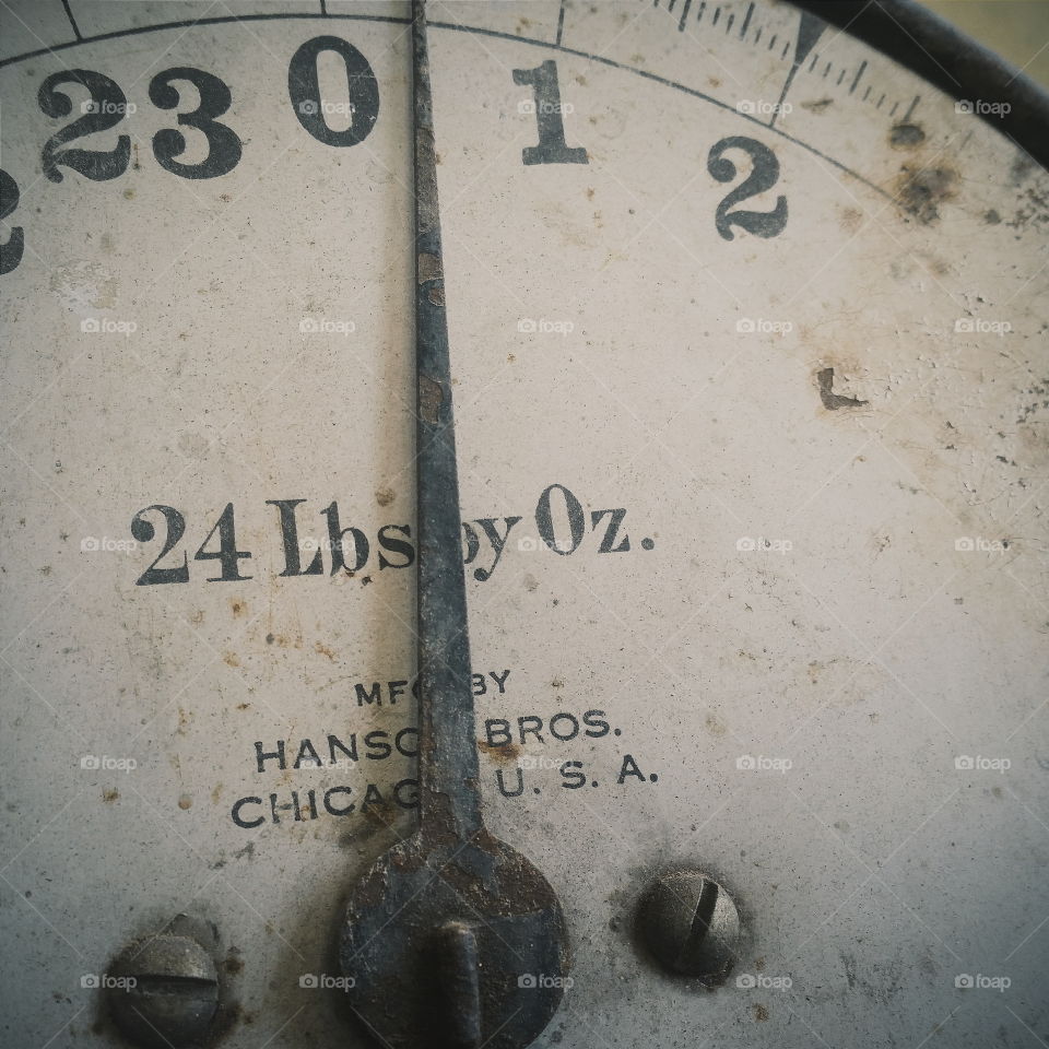 scale. an old scale