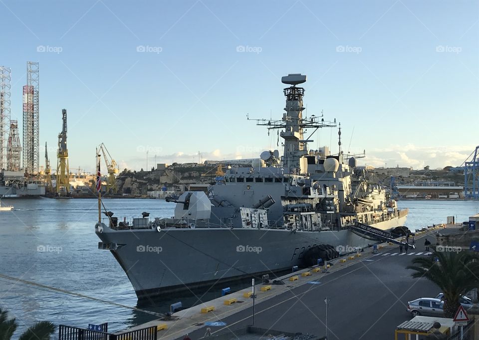 HMS Monmouth in Grand Harbour