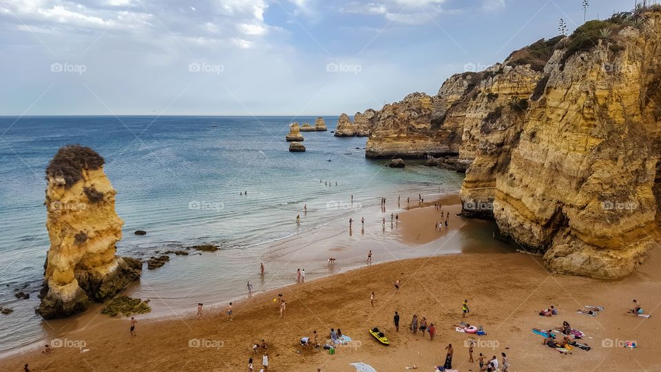 Beach holiday at Praia Dona Ana, Algarve, Portugal