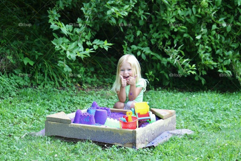 Building Sandcastle's with purple sand