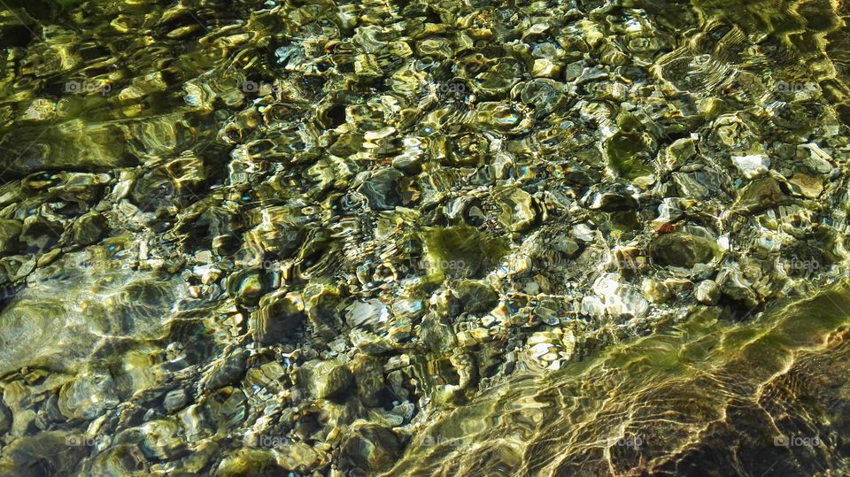 Emerald water in mountain