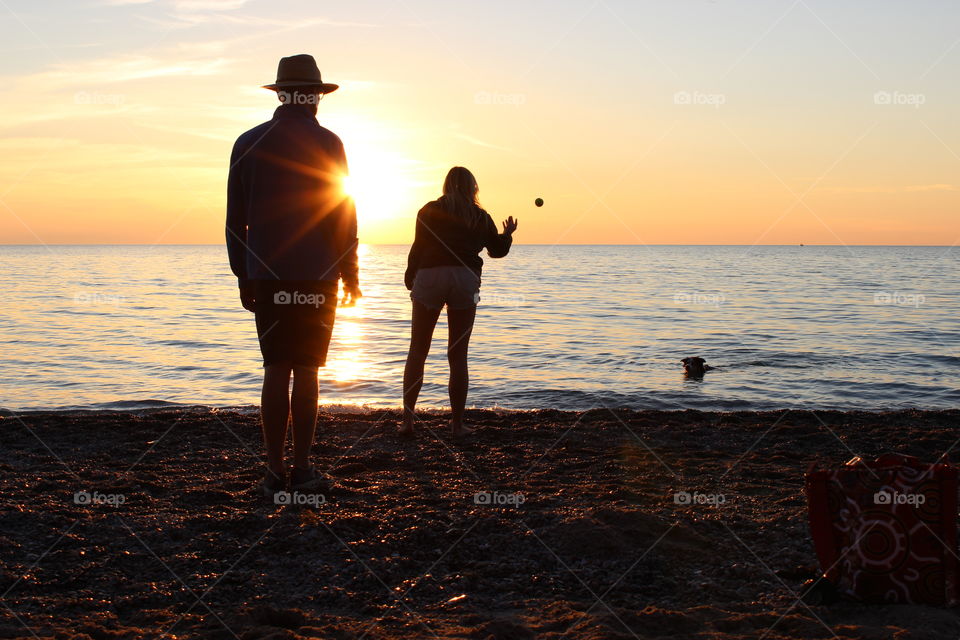 Summer sunset with the family.