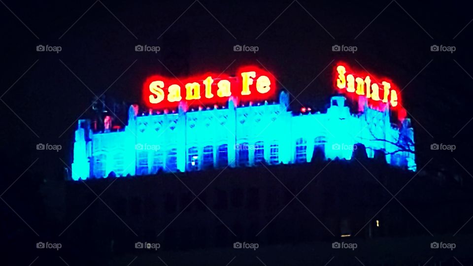 Santa Fe Building at Night