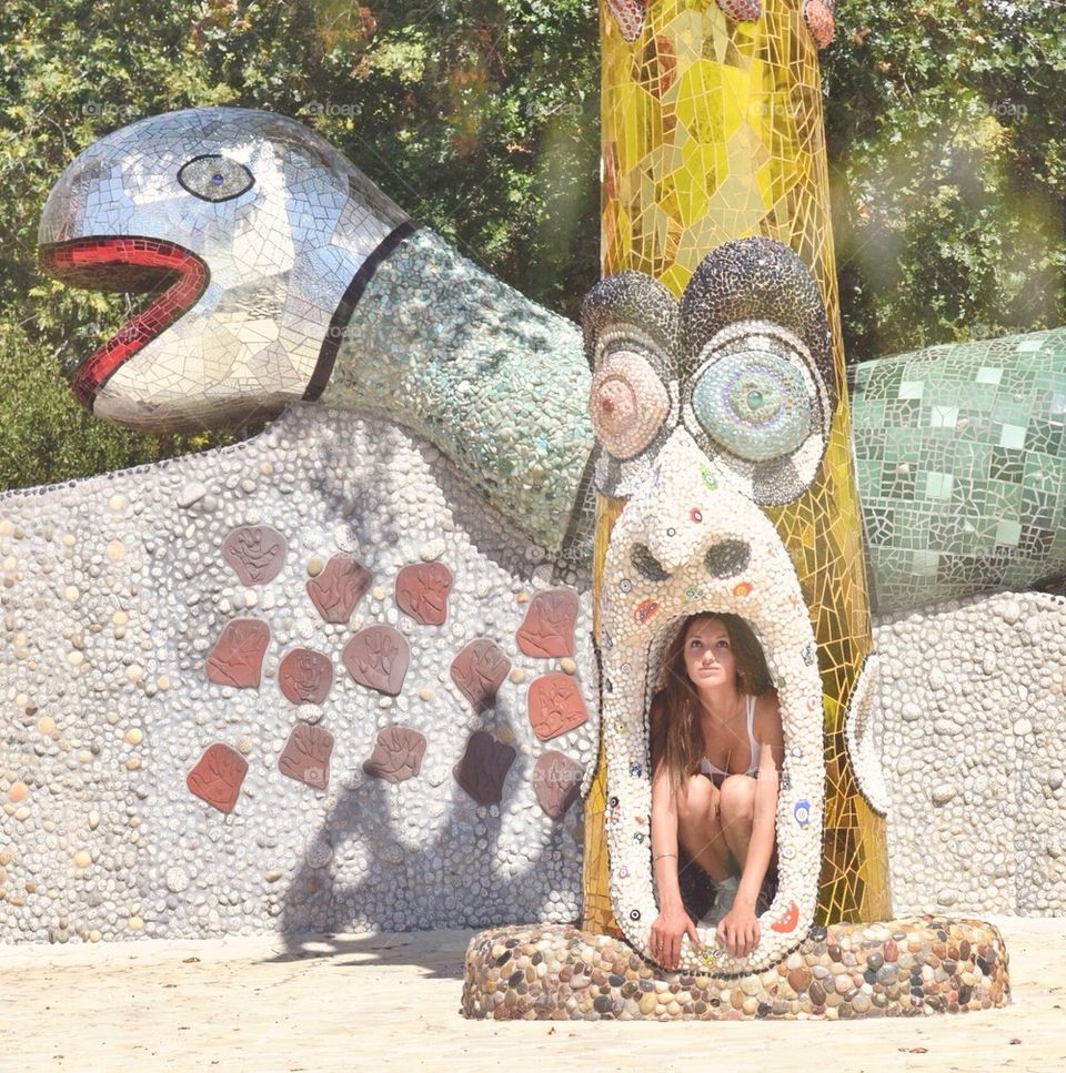 model statue mosaic snake by kelseyjonasova