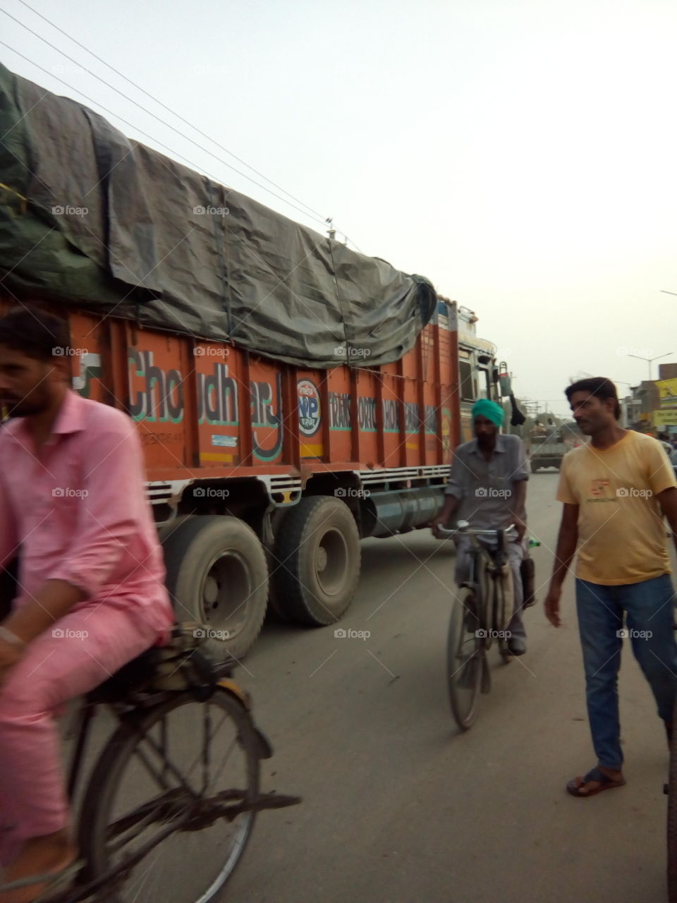 A busy road in Bathinda city.