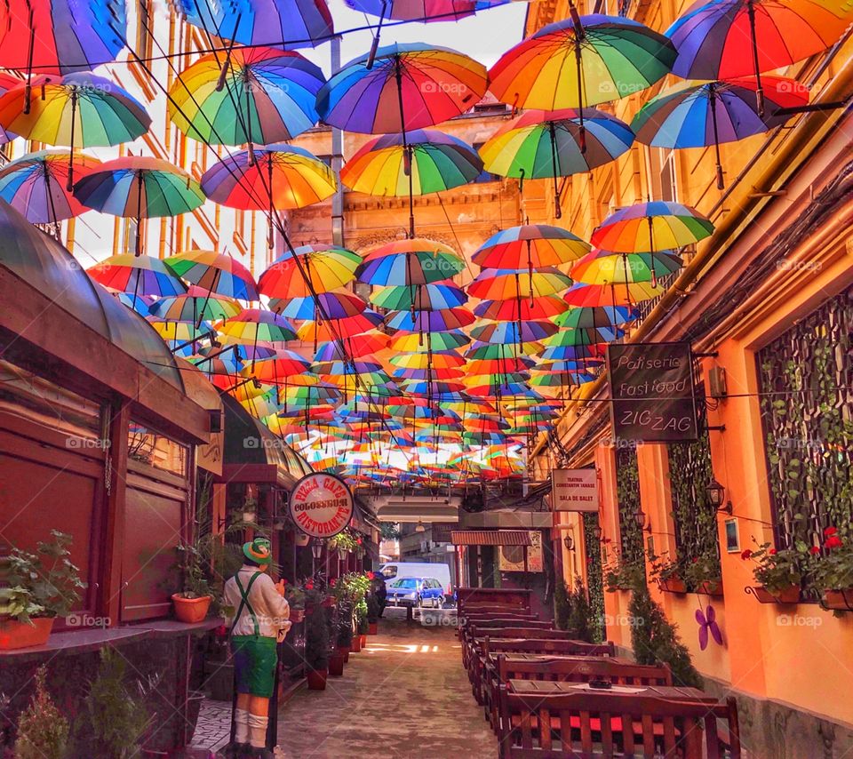 Umbrellas street 