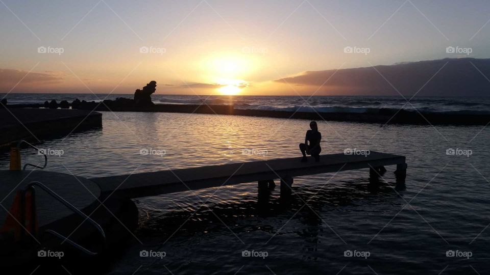 Sunset#sea#bridge#summer#landscape