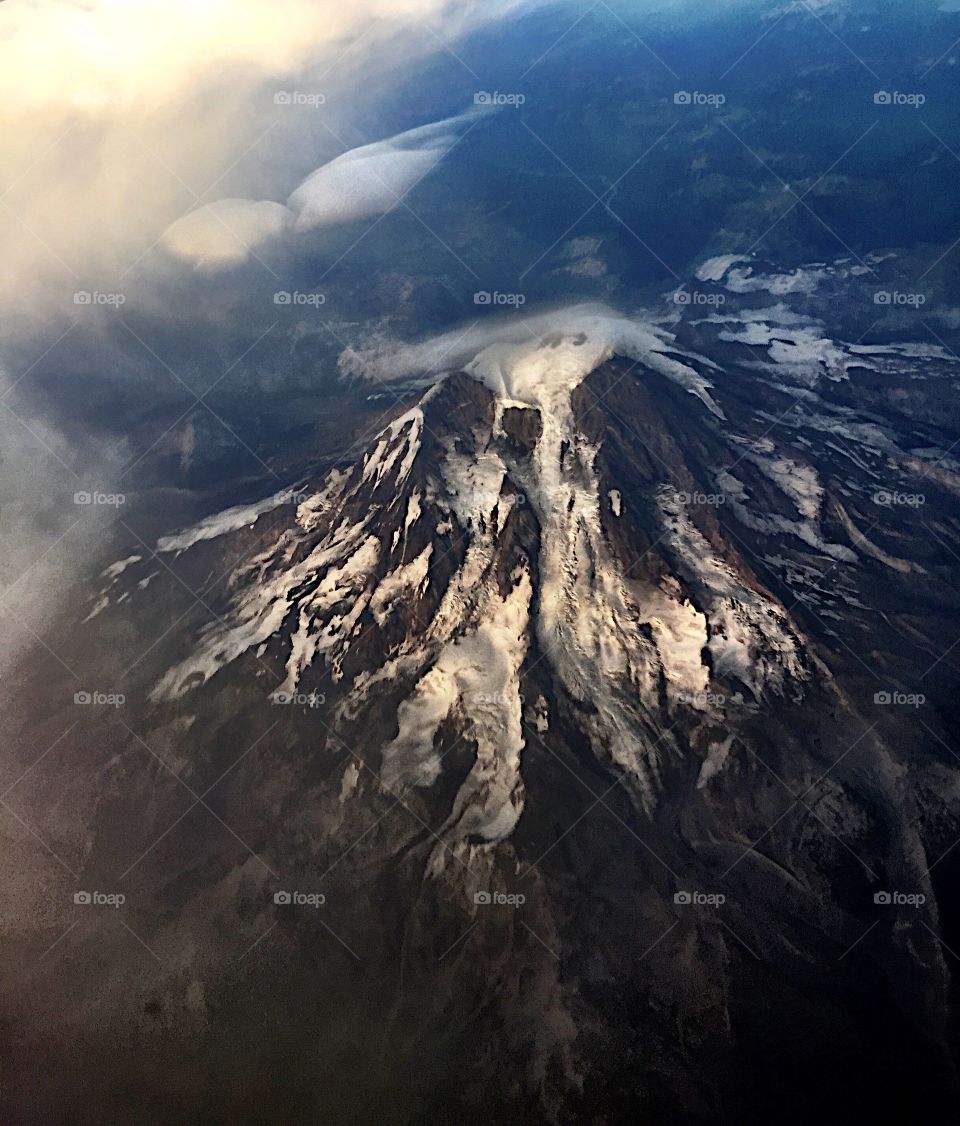 On air iced cold. Took this pic from airplane on top of Alaska mountains  