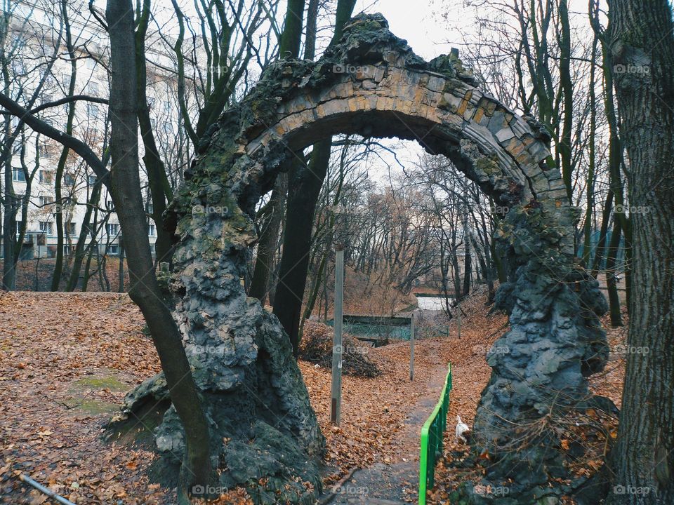 in autumn park in Kiev city, autumn