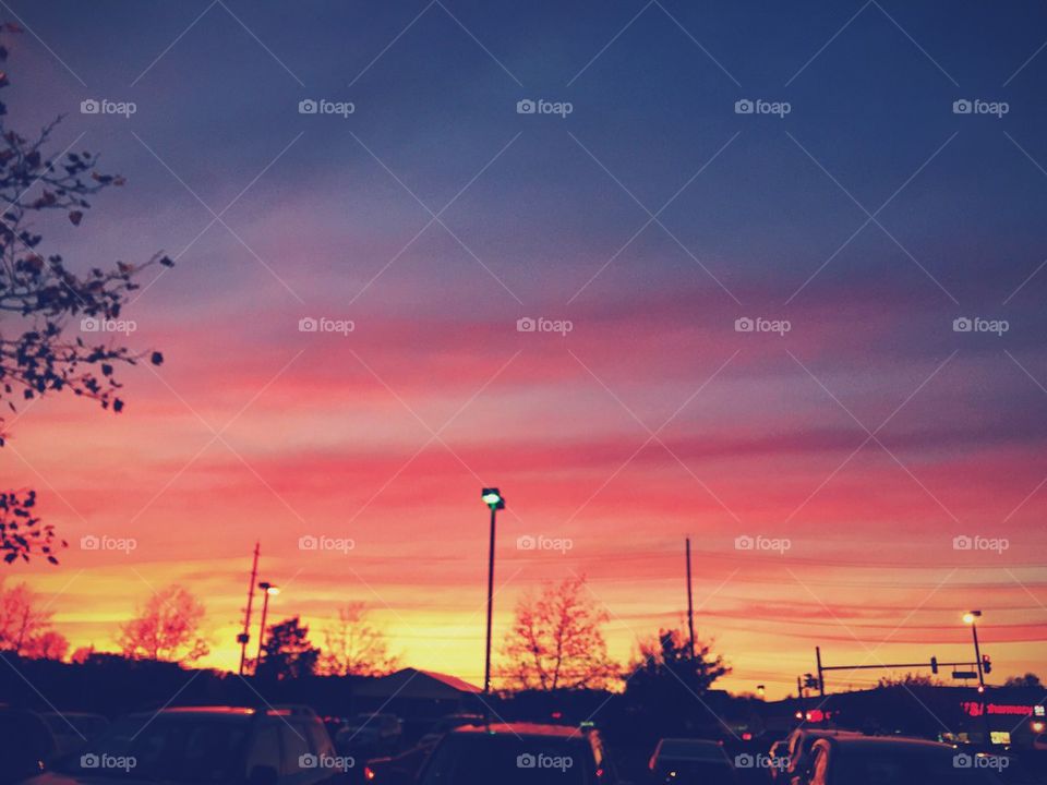 Parking Lot at Sunset