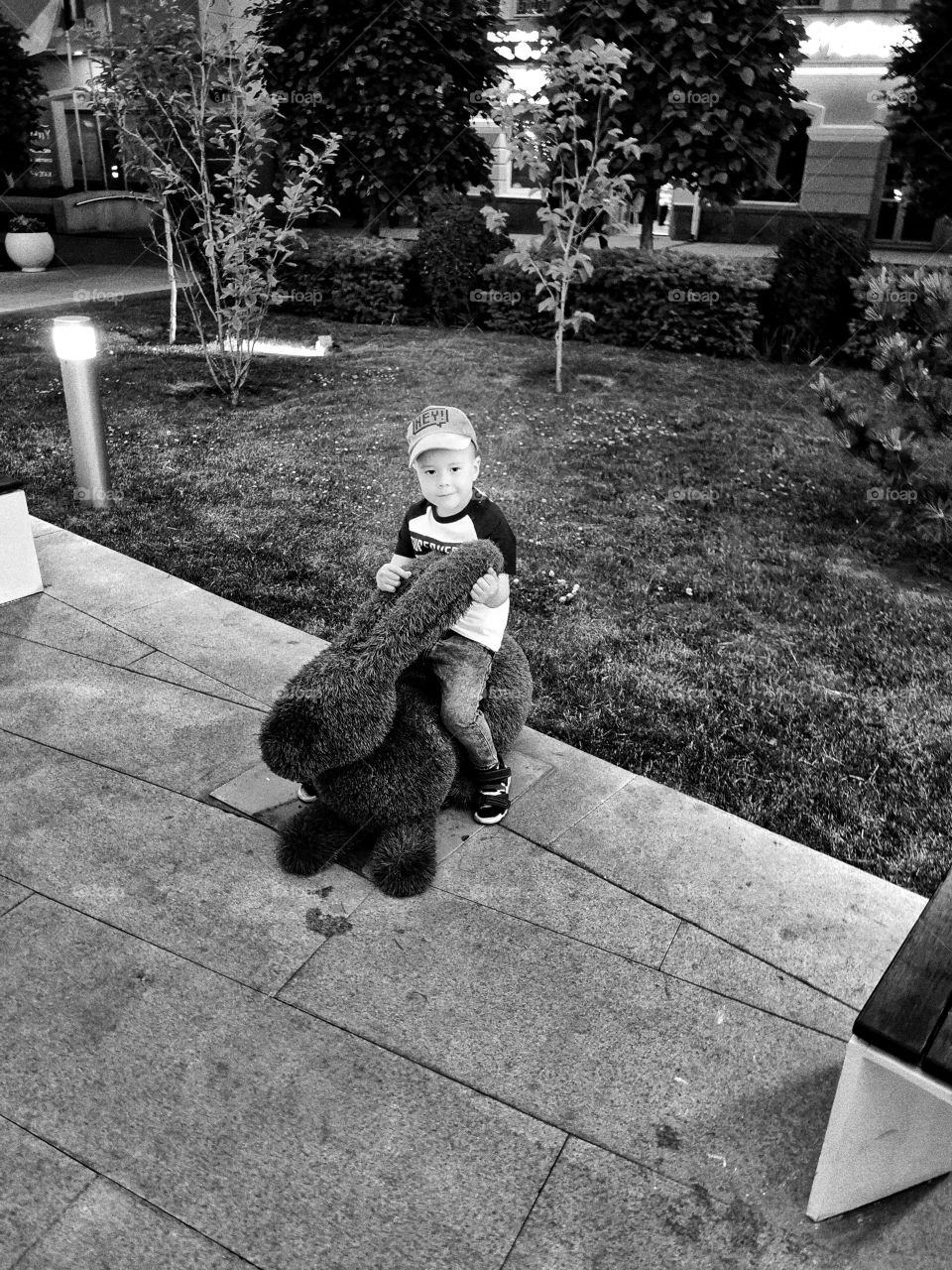 street outdoor outside way road decor decoration design view pedestrian night part form shape beauty shades Light Black White kid baby rabbit animal greens wild toy