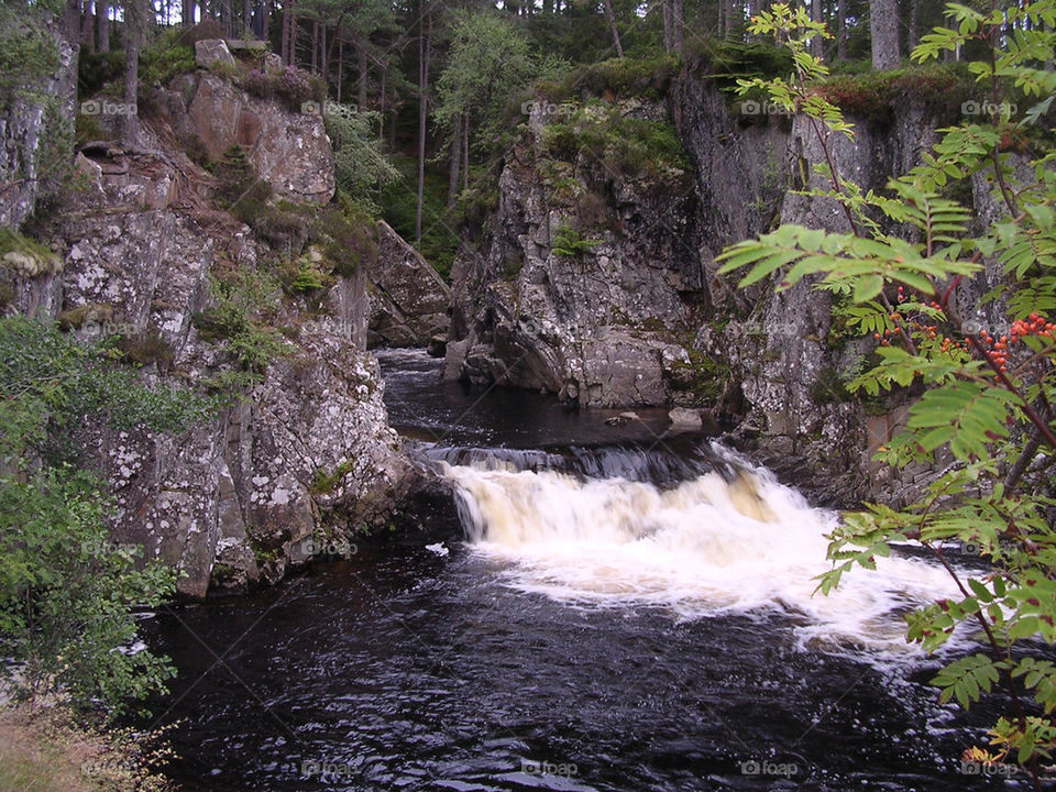 waterfall river highlands scottish by martinfarmer