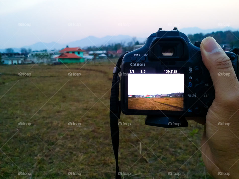 Landscape in evening.