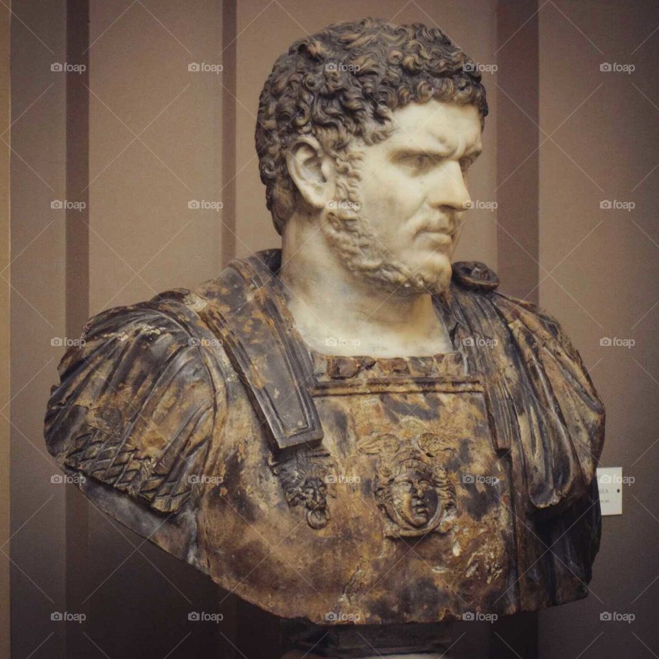 the emperor. bust of the emperor Hadrian