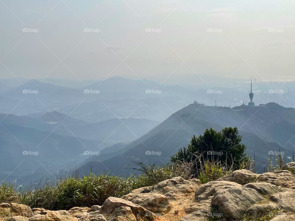 surrounded by clouds