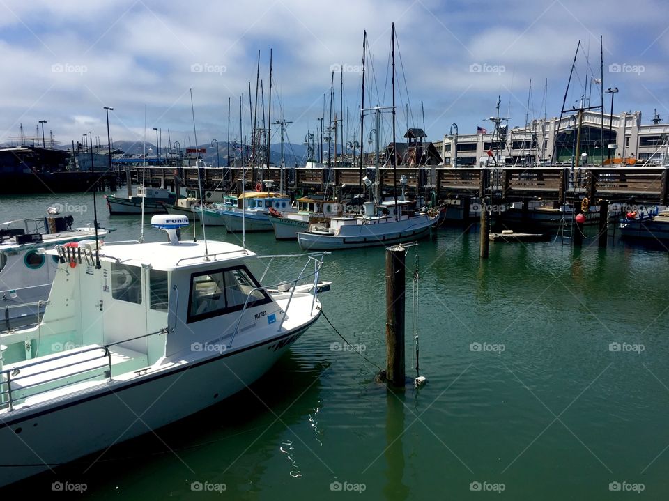 Boats at pier in San Francisco