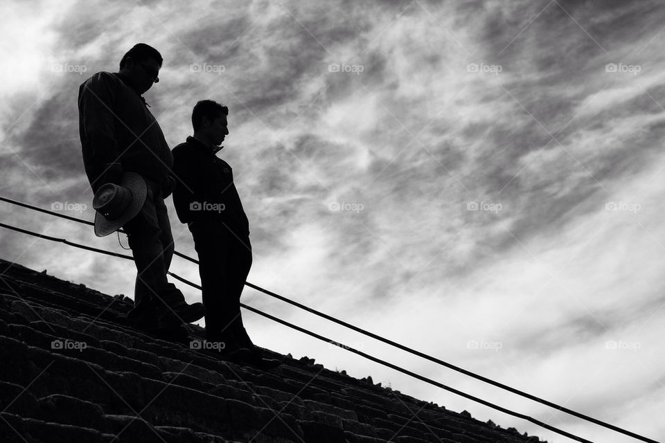 sky clouds walking bw by danyboxd