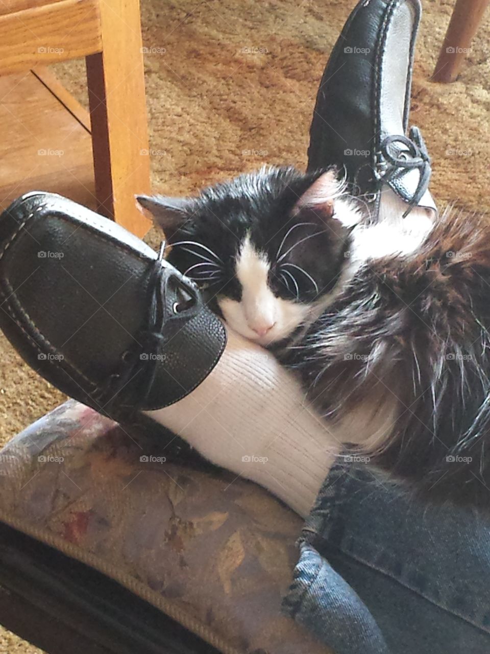 Daddy's shoes, the best pillows