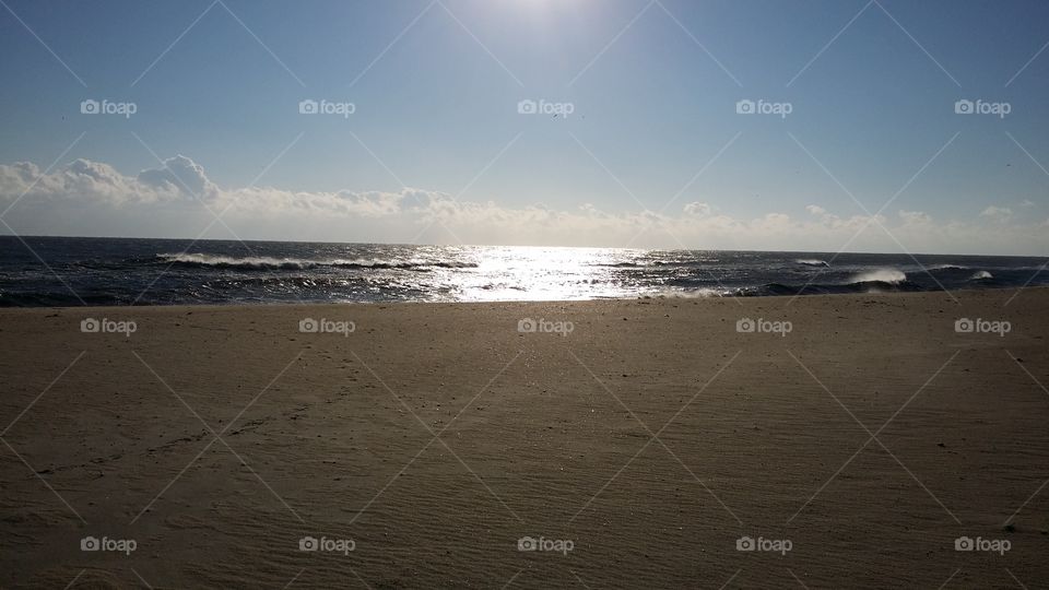 Beach, Water, Sea, No Person, Sunset