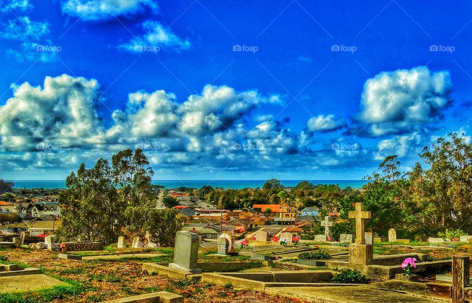 Small town cemetery