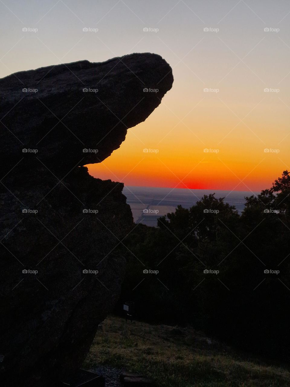 sunset at the fortress of Syria, Romania.