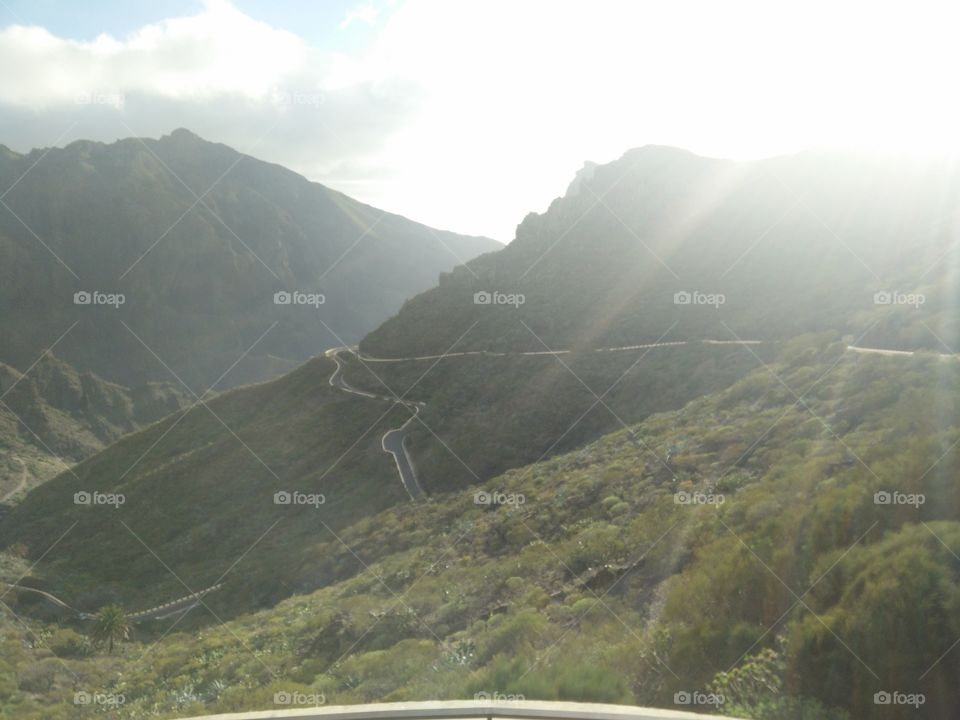 Mountain road in Tenerife