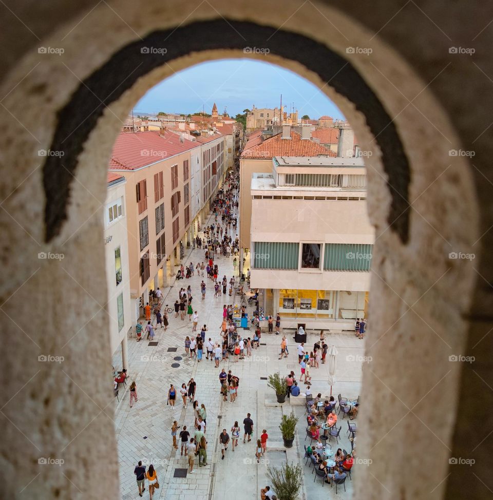 Zadar architecture from above