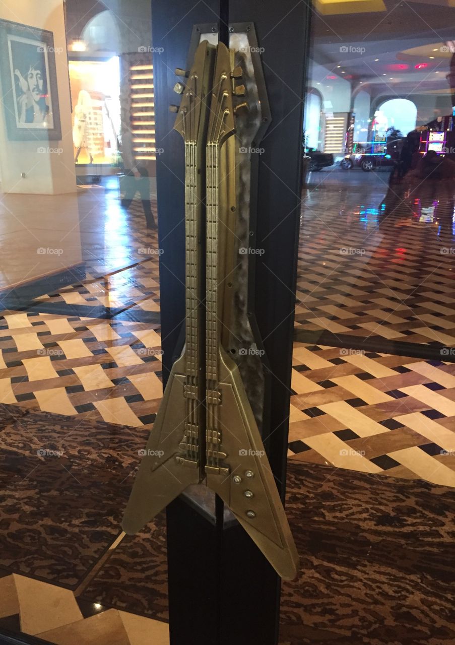 Guitar door pulls at Hardrock Hotel & Casino
