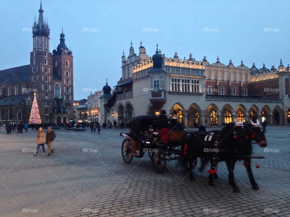 Cracow main market square