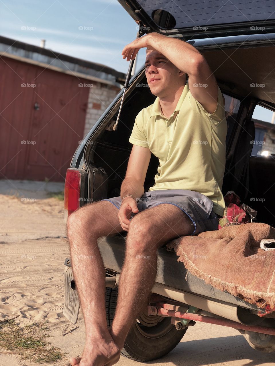 Outdoors young man portrait