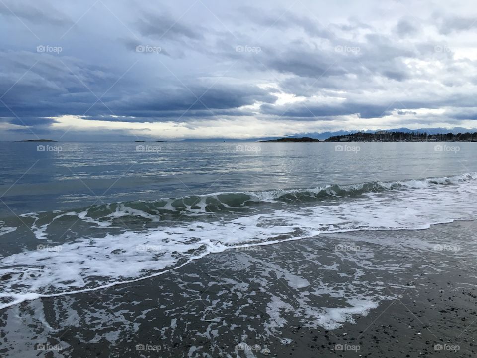 Cloudscape at idyllic beach