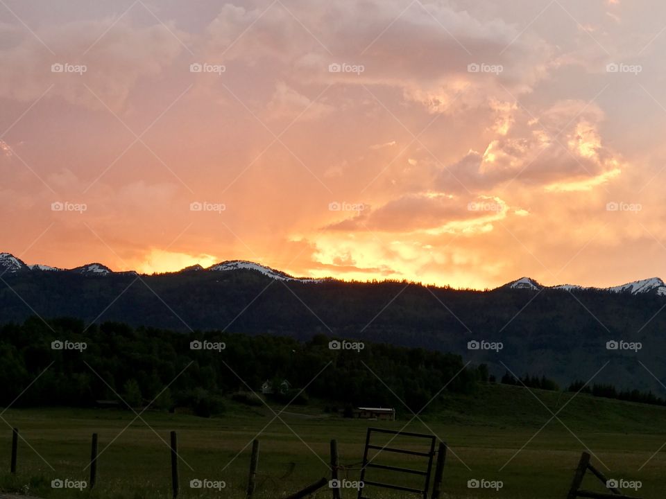 Sunset in Jackson Hole