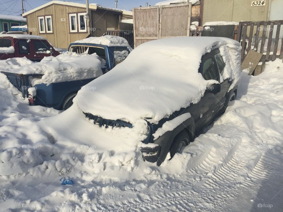 Snowed in Jeep