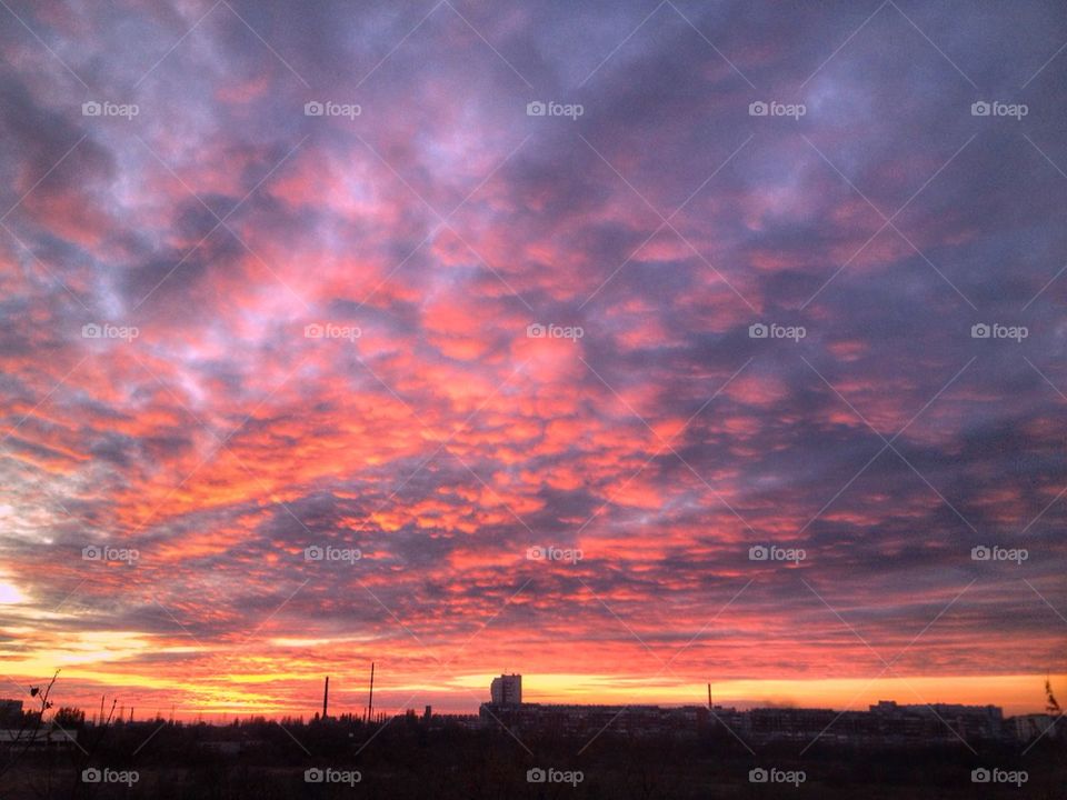 Scenic view of nature during sunset