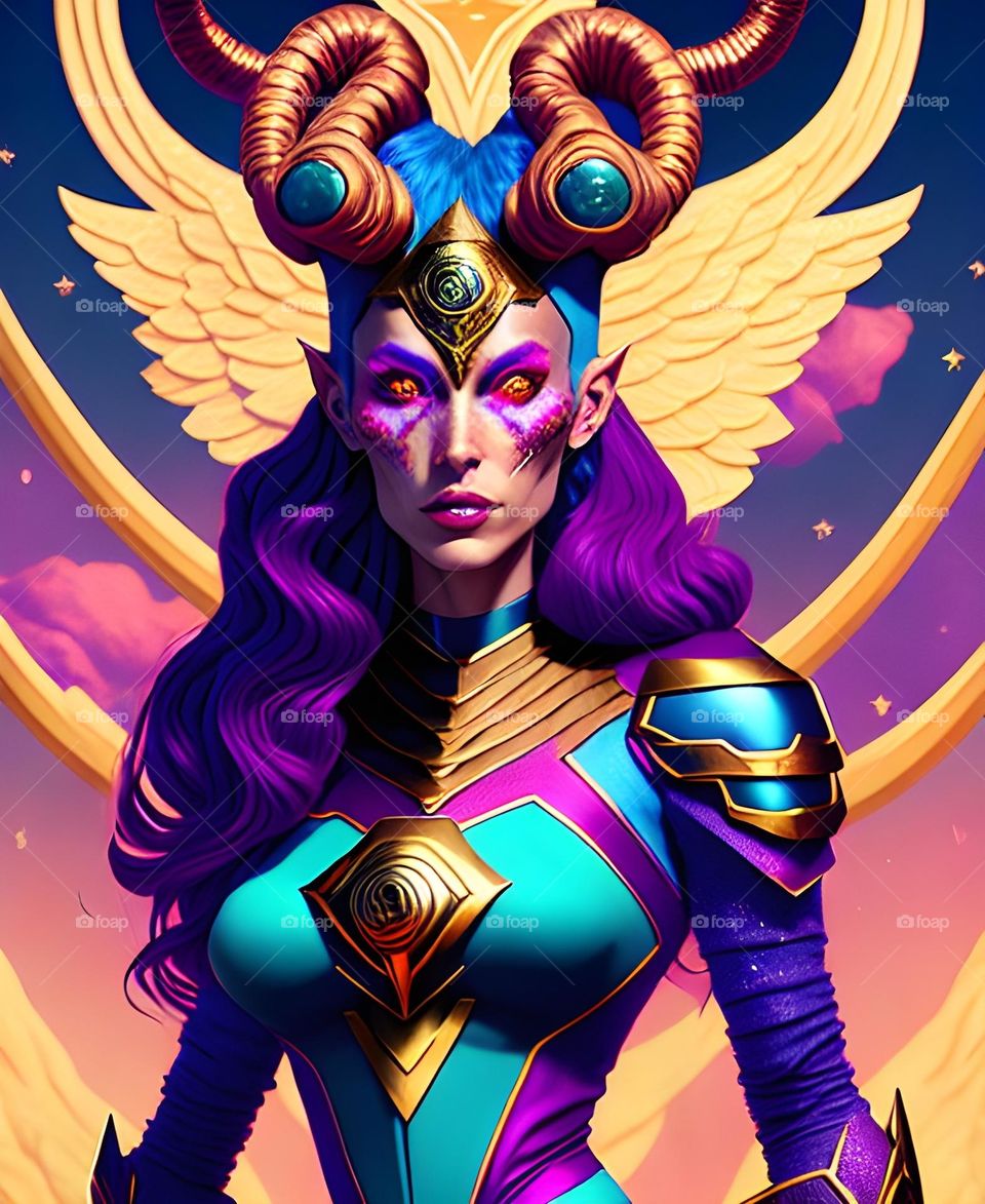 More Aries Astrology art 🎨🖌️. How colorful!