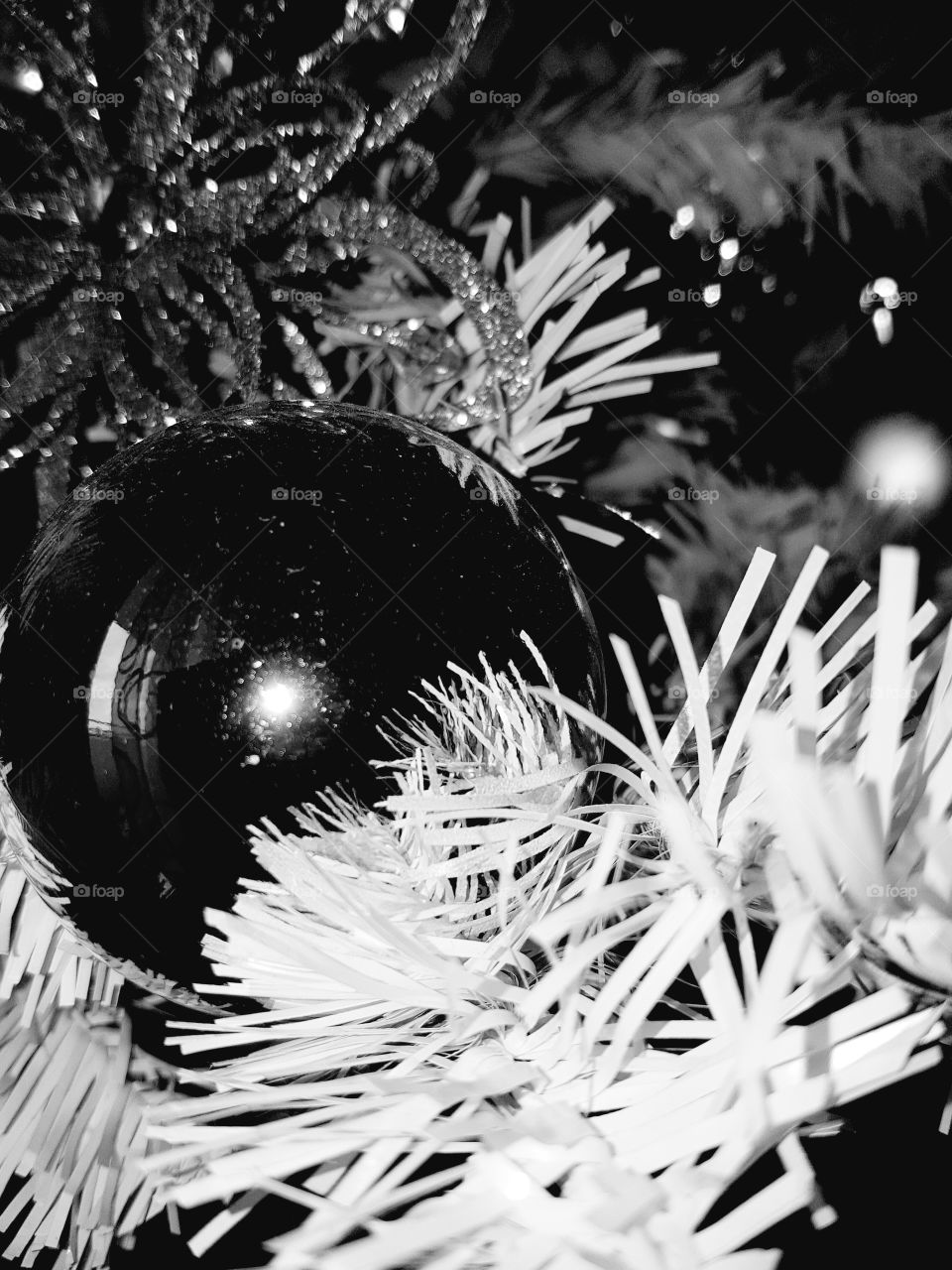 Weihnachten schwarz und weiss