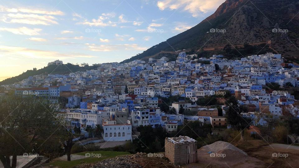 Very nice view from the best city in the west, the beautiful city of Chefchaouen, which has spectacular views.