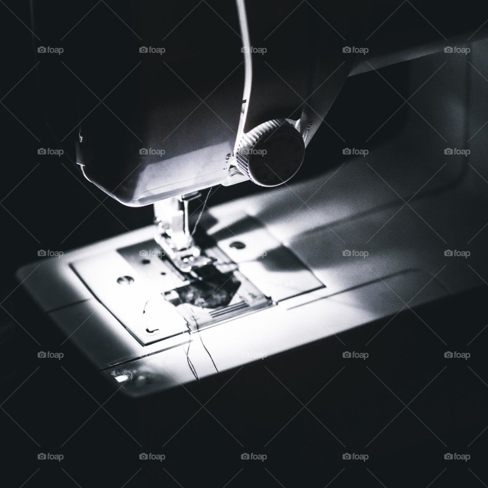 Sewing machine out of the dark