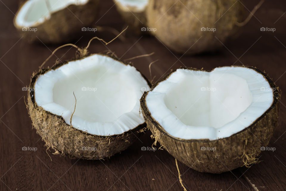 coconut on the table
