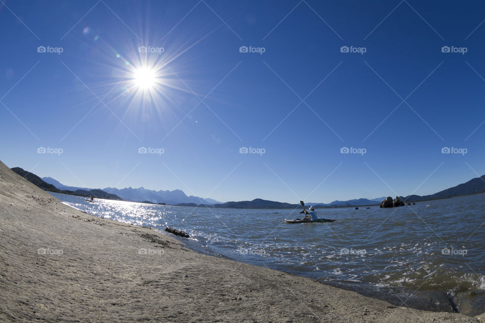 The beach landscape.