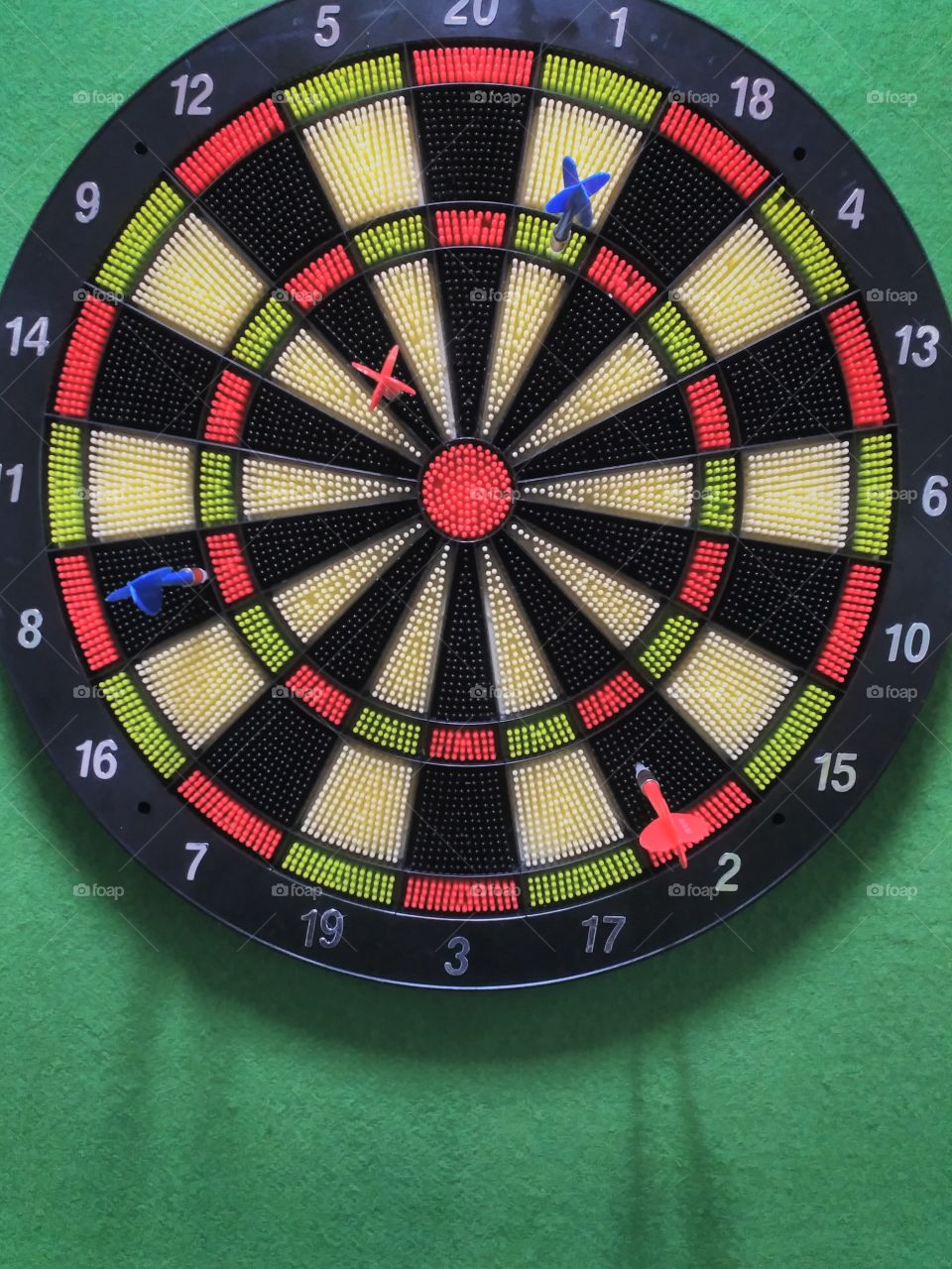 Dart play at work. a dart board at work is a great stress buster