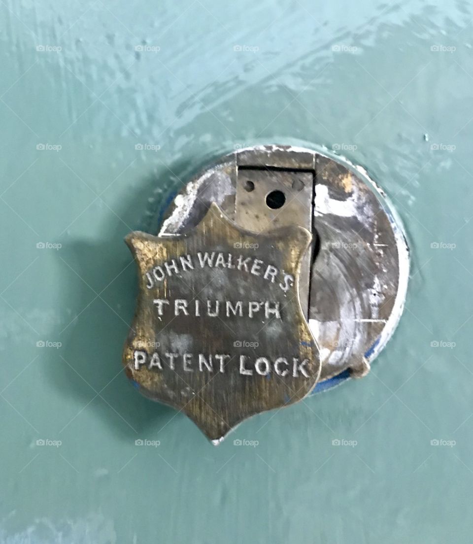 Antique lock in St. Andrews Scotland 