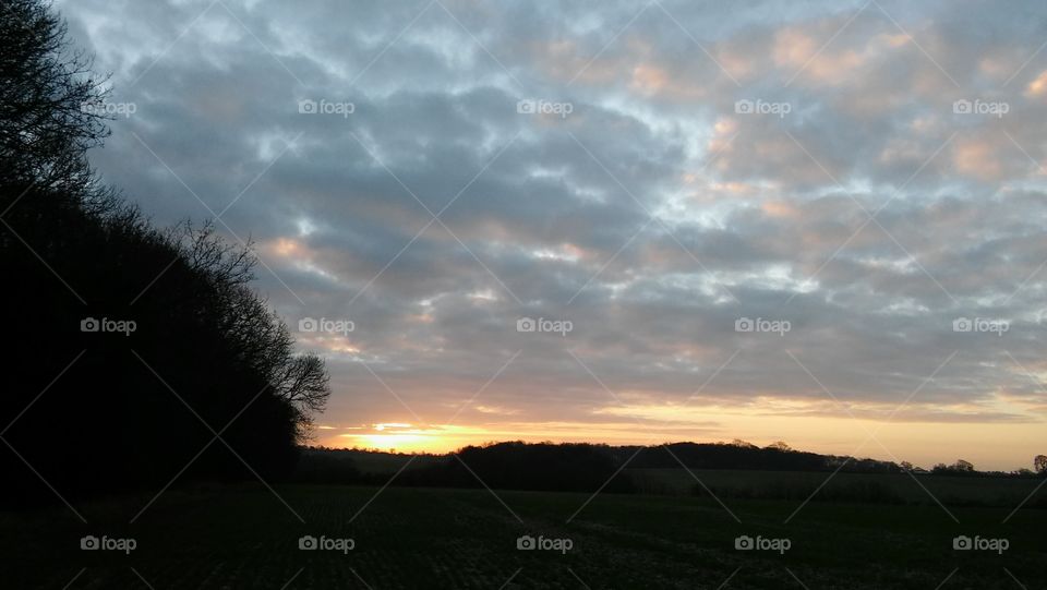 Mottled Sky At Dawn