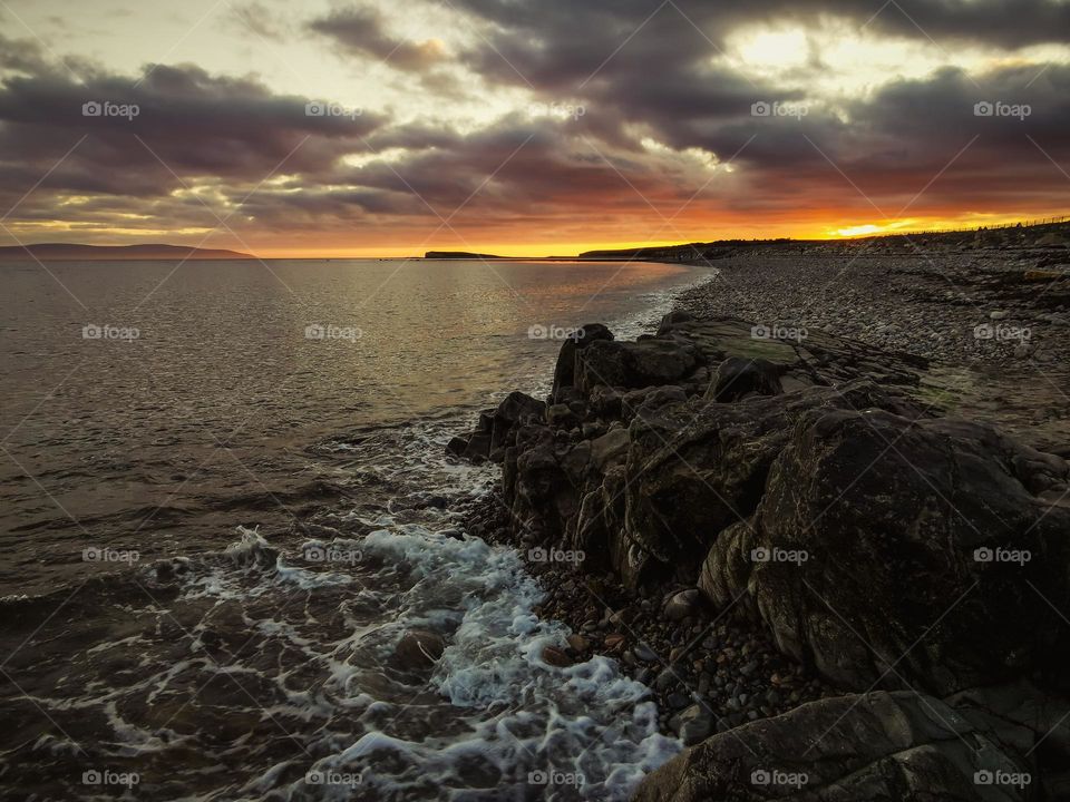 Salthill beach sunset