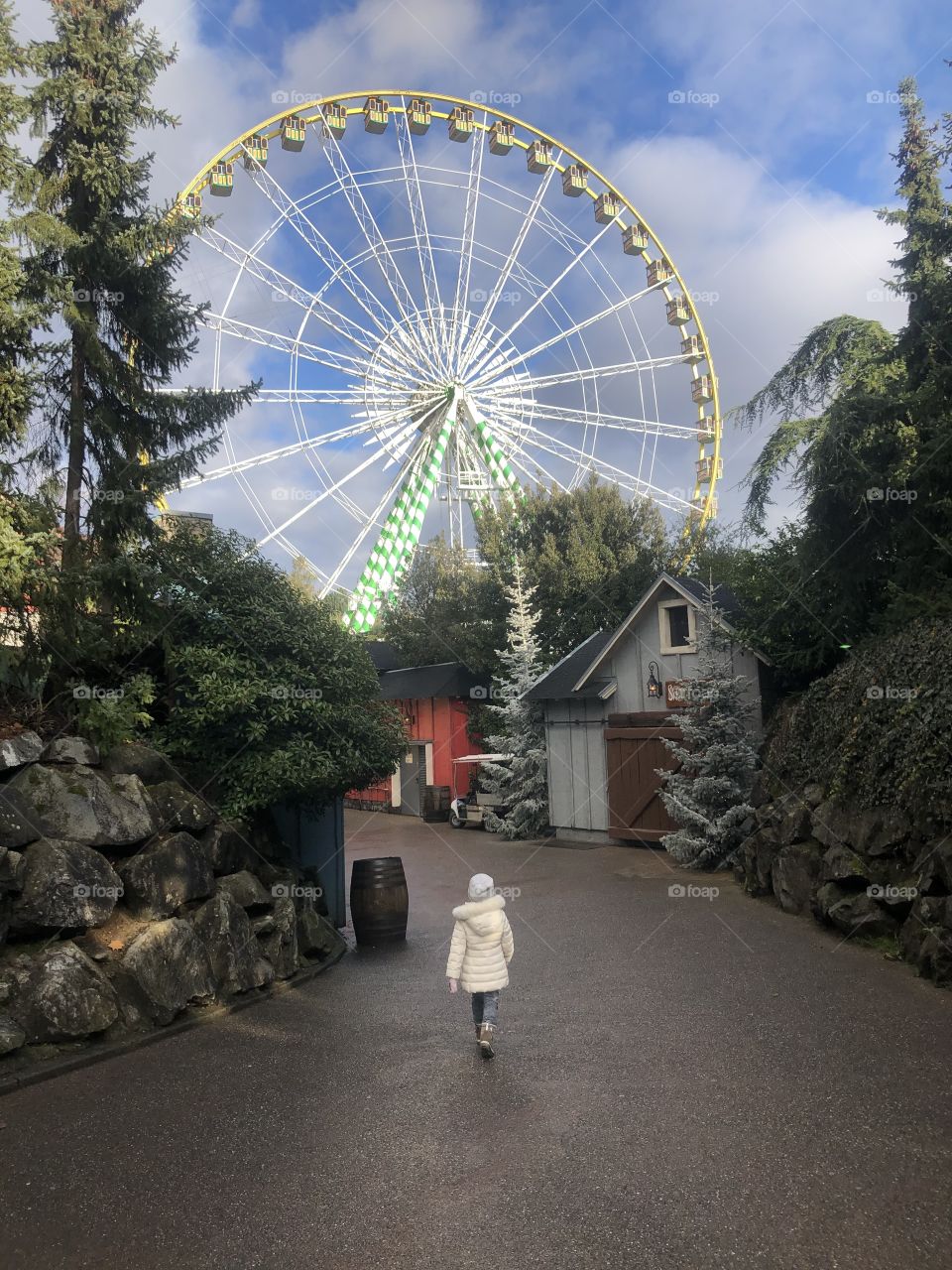 Riesenrad , ferris wheel, ferris wheel in winter, carousel in Europe park, carousel in Germany