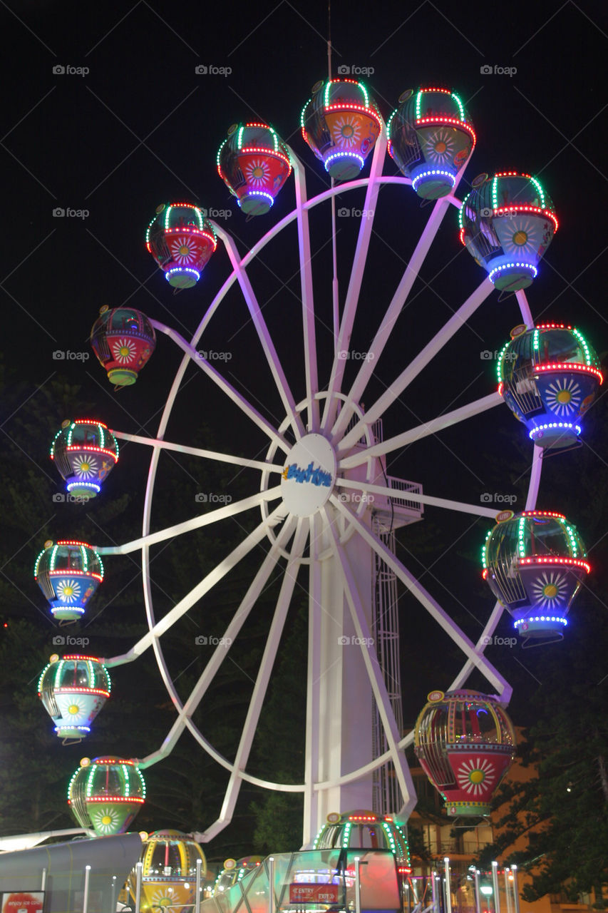 beach ferris wheel blue by kshapley